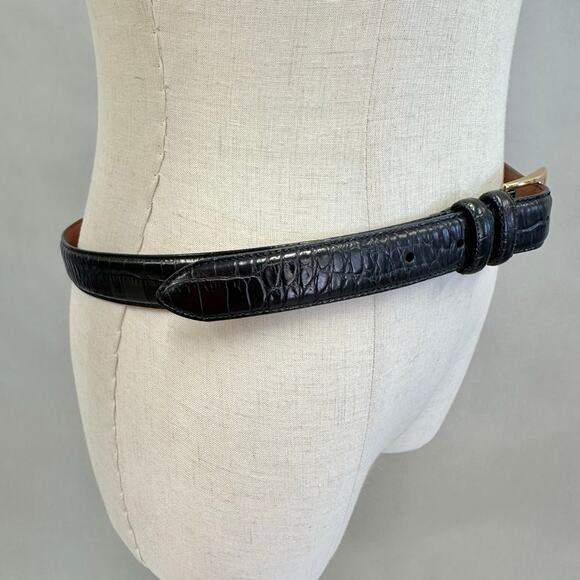 Lauren Ralph Lauren Logo Reversible Black Leather Belt Size Large/X Large - Picture 8 of 14